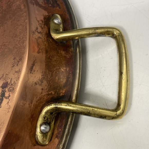 Copper Bottom Paella Pan Brass Handled 15 Inch - Picture 15 of 17